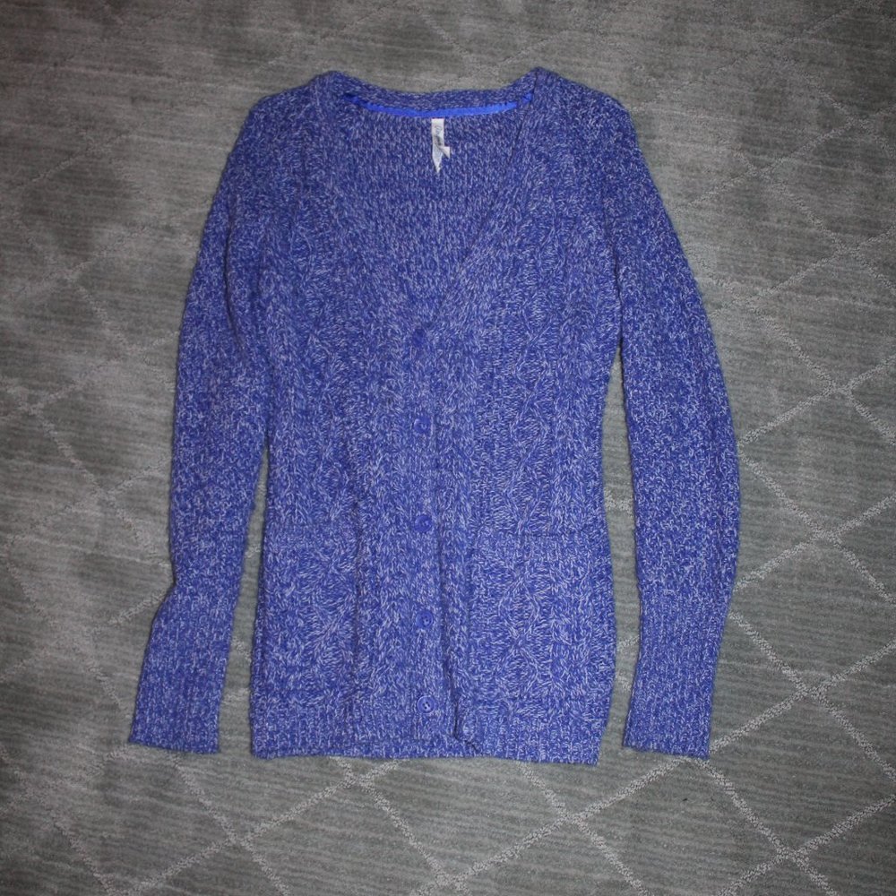 Heathered Purple/Blue Cardigan AEROPOSTALE sz S